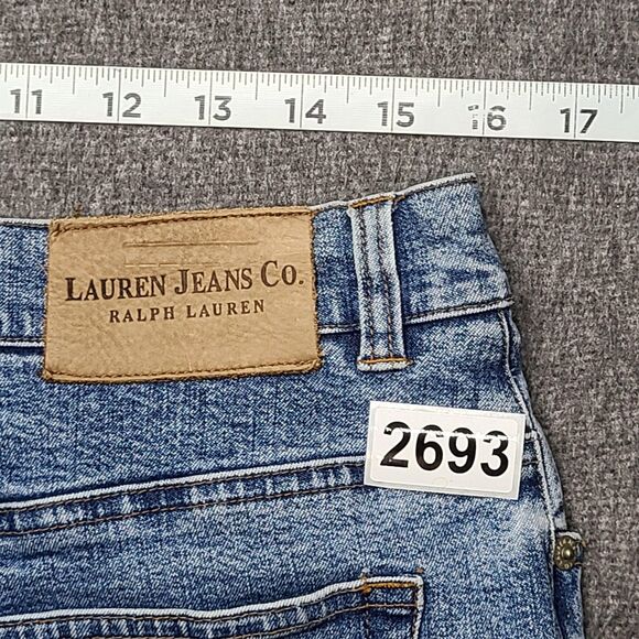 Lauren Jeans Co Ralph Lauren Jeans Womens 14 Blue Stretch Straight Leg High Rise - Picture 8 of 8